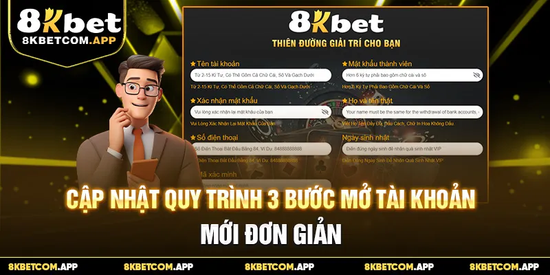 Cập nhật quy trình 3 bước mở tài khoản mới đơn giản